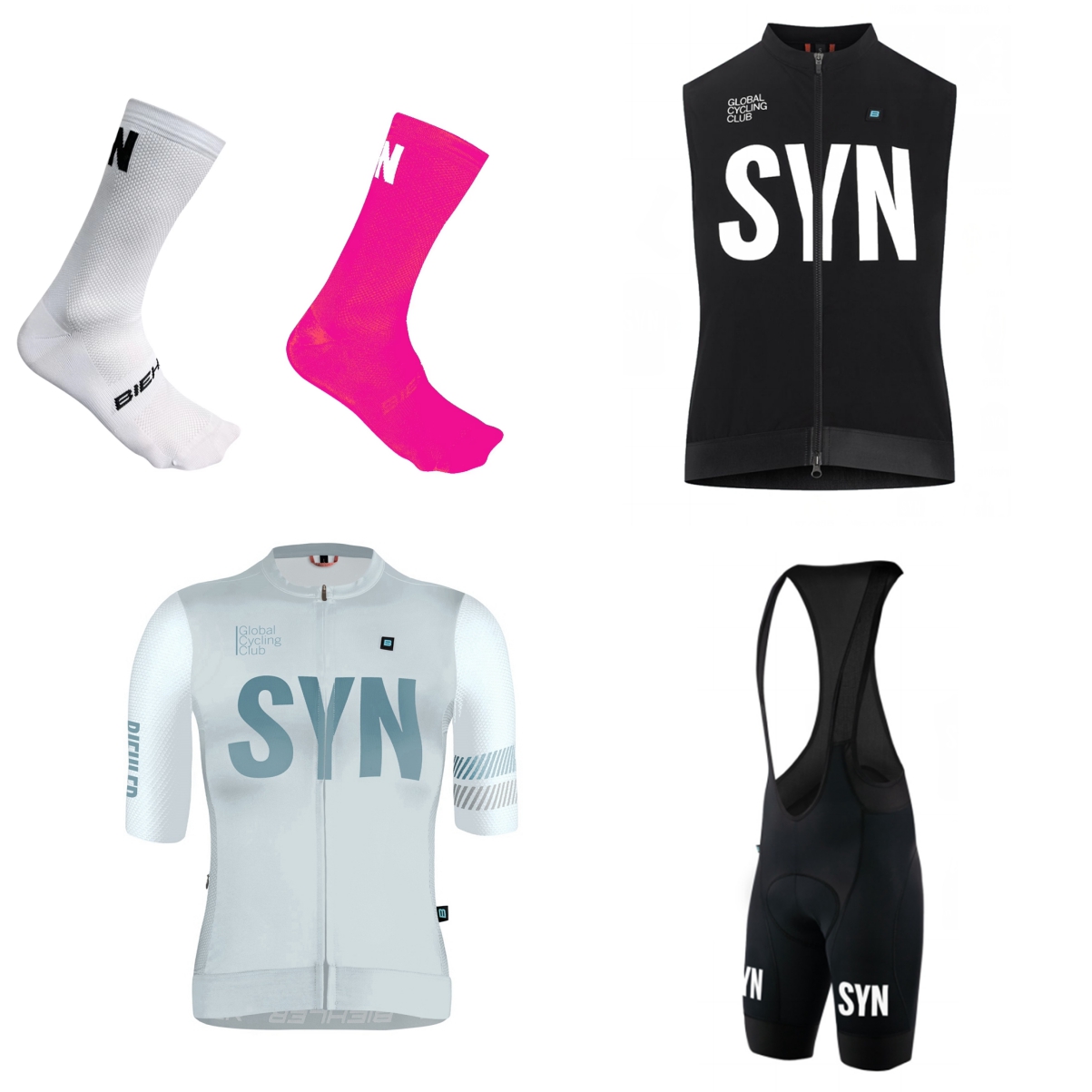 Cycling Gear Girls - Женский велосипедный костюм SYN: белая футболка
